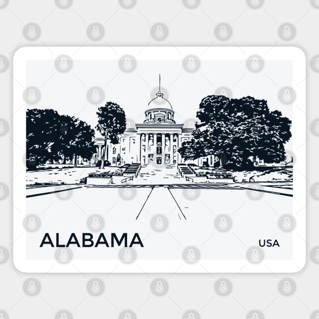 Alabama USA Magnet by Lakeric